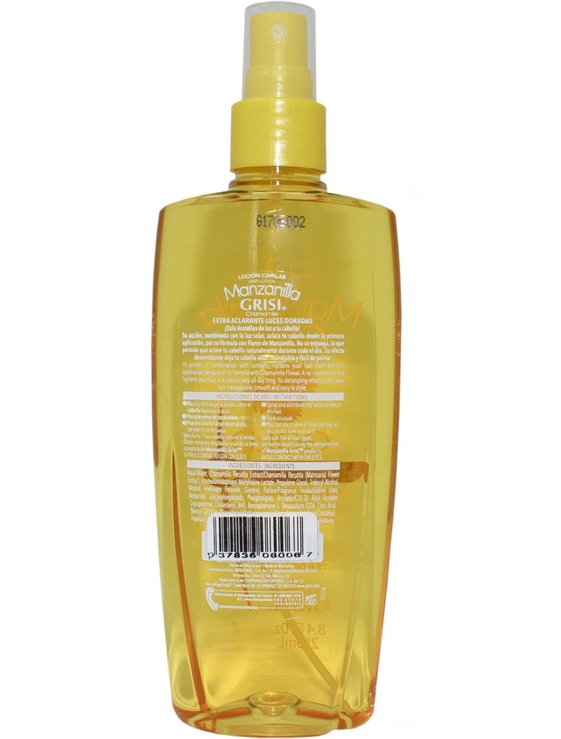 Grisi Manzanilla Gold Lightener & Detangler - 8.4 Oz Natural Hair Care Solution