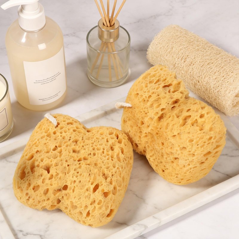 Qianyu 3 Pcs Bath Sponge Foam Loofah Exfoliating Body Sponge Dense Foam Reusable Body Wash Shower Pouf Washing Scrubber for Bathroom Gentle Deep Cleaning Dry Skin Women Men Bathing Accessories