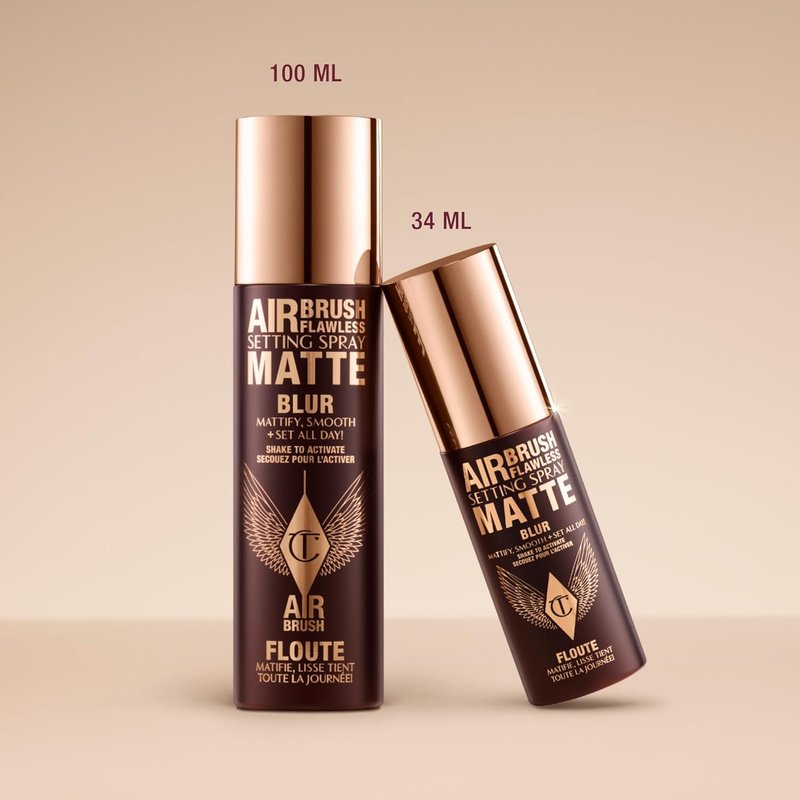 Charlotte Tilbury Airbrush Flawless Matte Setting Spray - Ultra-Fine Mist for 16Hr Makeup & Oil Control | Humidity & Waterproof