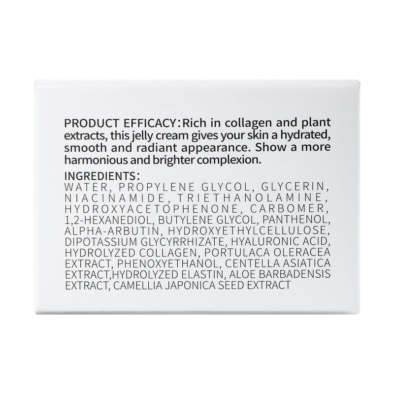 BOLI Collagen Jelly Cream - Moisturizing Hydrating Face Cream with Niacinamide & Hydrolyzed Collagen for All Skin Types (120g)