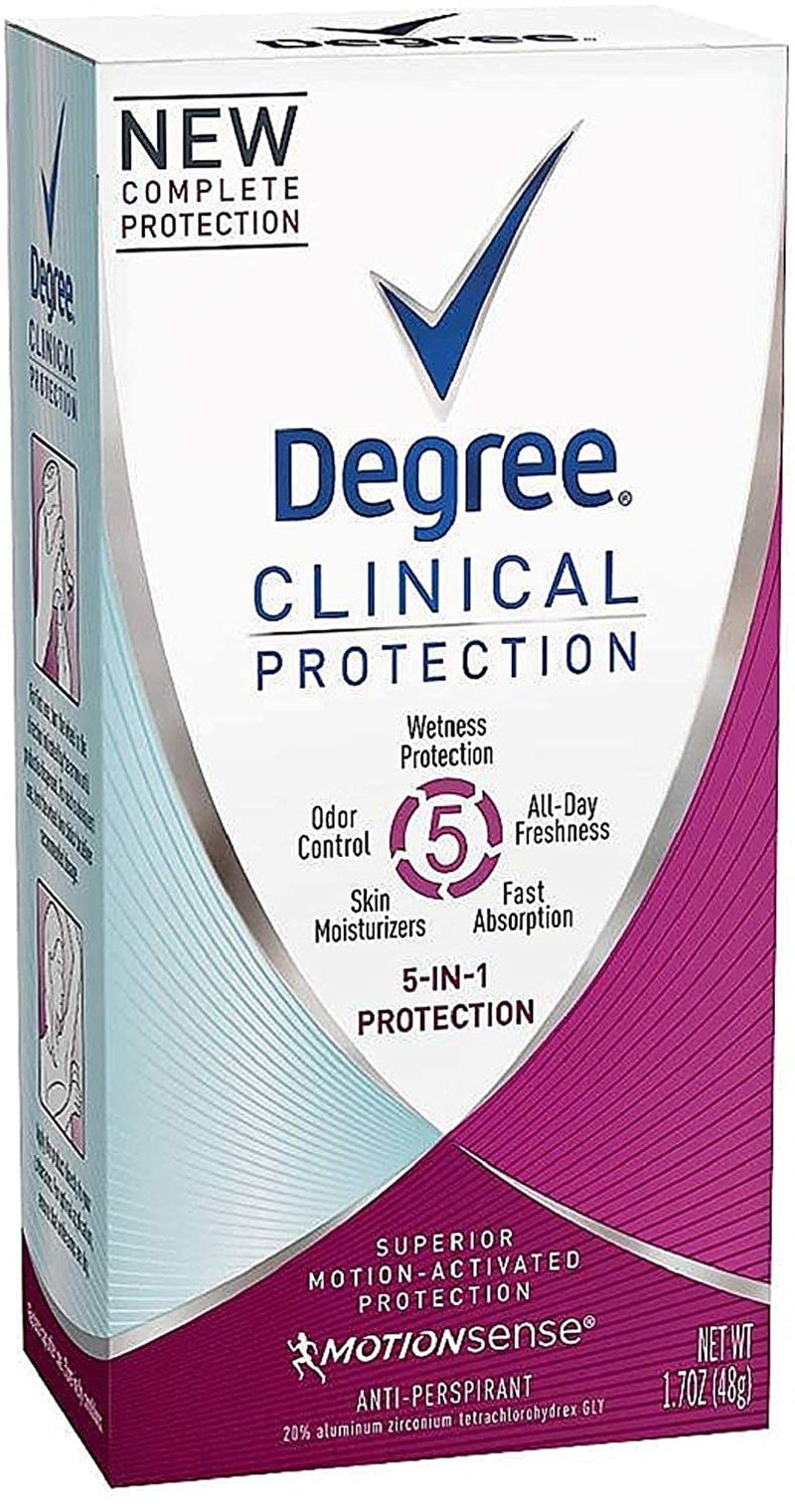 Degree Clinical Protection Antiperspirant - 5-in-1 Formula | 1.70 oz (5 Pack)