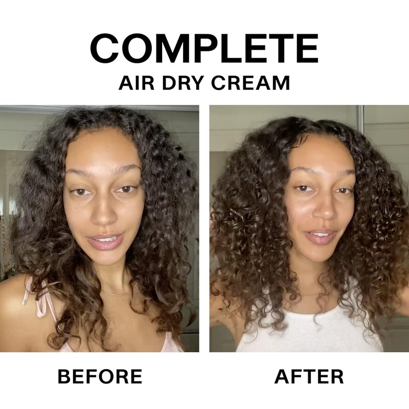 JVN No Heat Air Dry Cream - Hair Smoothing Curl & Wave Enhancer | 5 Fl Oz, Silicone-Free
