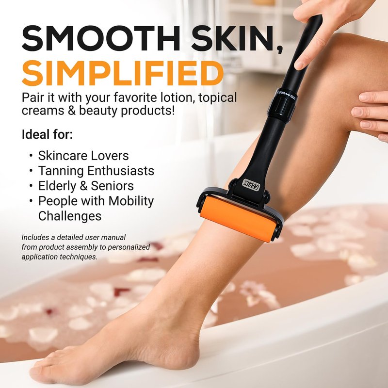 EZPIK Lotion Applicator for Back, Extendable up to 23" - Curved Design Back Lotion Applicator for Elderly/Seniors with Limited Mobility, Lotion Stick & Sunscreen Applicator for Skin Cream, Oils & More