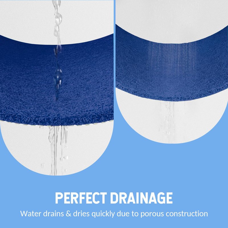 Hargiis Non-Slip Bathtub Mat, Anti Slip Shower Mat, Fast Drying Bathtub Mats, Foot Scrubber Mat, Anti Slip Mat for Tub, Floor, Bathroom, Kitchen, Home, Hotel (Navy Blue 36"×24")