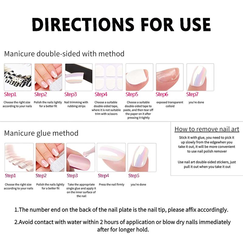 Rchovsam Press on Nails Medium Square