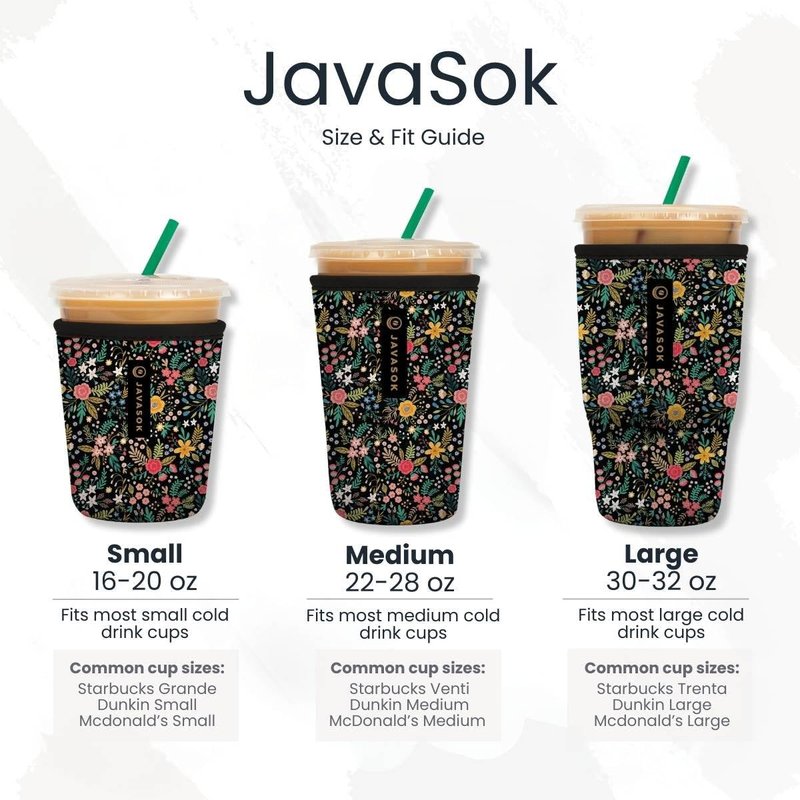 Sok It JavaSok Iced Coffee & Cold Soda Insulated Neoprene Cup Sleeve (Horcrux, Medium: 22-28oz)