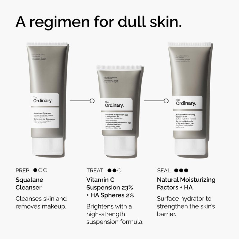 The Ordinary Vitamin C Suspension 23% + Hyaluronic Acid Spheres 2%, Serum with Pure L-Ascorbic Acid, 1 Fl Oz