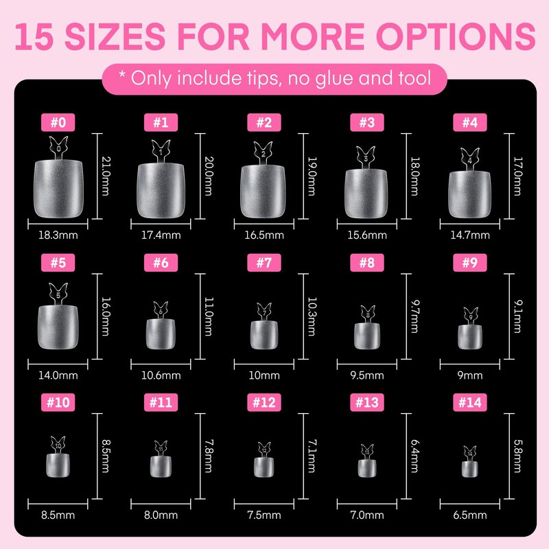 UNA GELLA Square Toe Nail Tips 312Pcs 15Sizes, Full Cover Soft Gel Toes Nail Tip Pre-etched Fake Acrylic Toe Nail Press Ons For Big Toes Nail Extensions Pedicure Home DIY Salon *Tips Only No Tools*