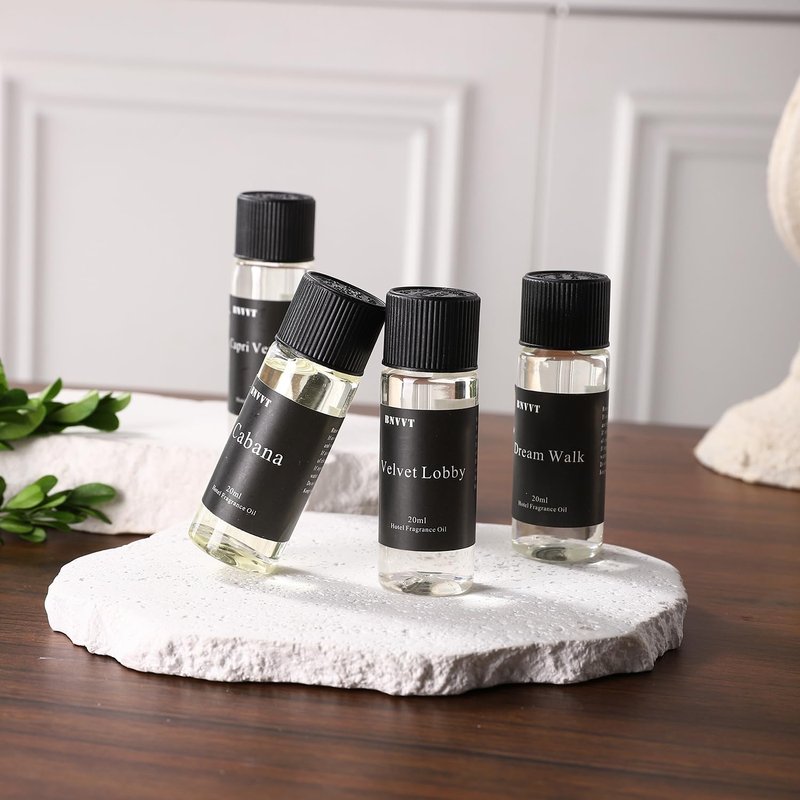BNVVT Hotel Diffuser Oil Fragrance Oil Set (6 x 20ml) – Luxury Aroma Oils for Diffuser, Inspired by Iconic 5-Star Hotels – Premium Scented Oil Gift Set for Home & Office