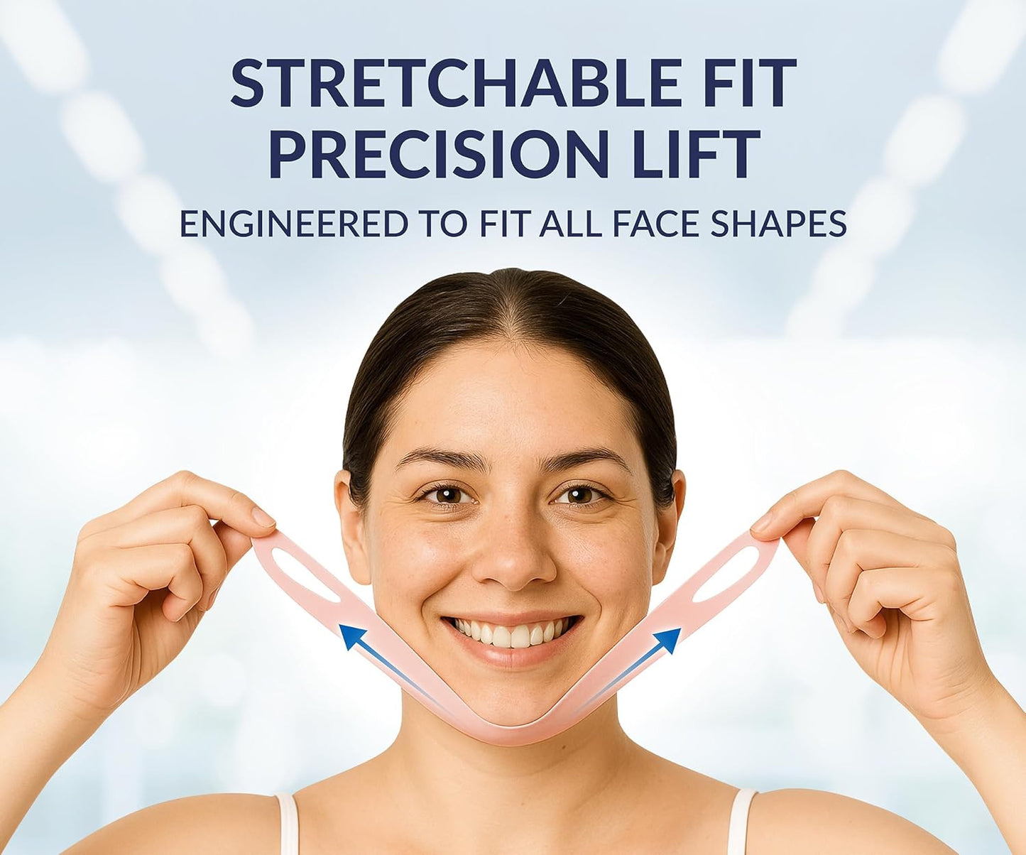 Stylia V Line Lifting Collagen Mask - Firm & Contour Jawline - Hyaluronic Acid & Aloe - 10 Pack