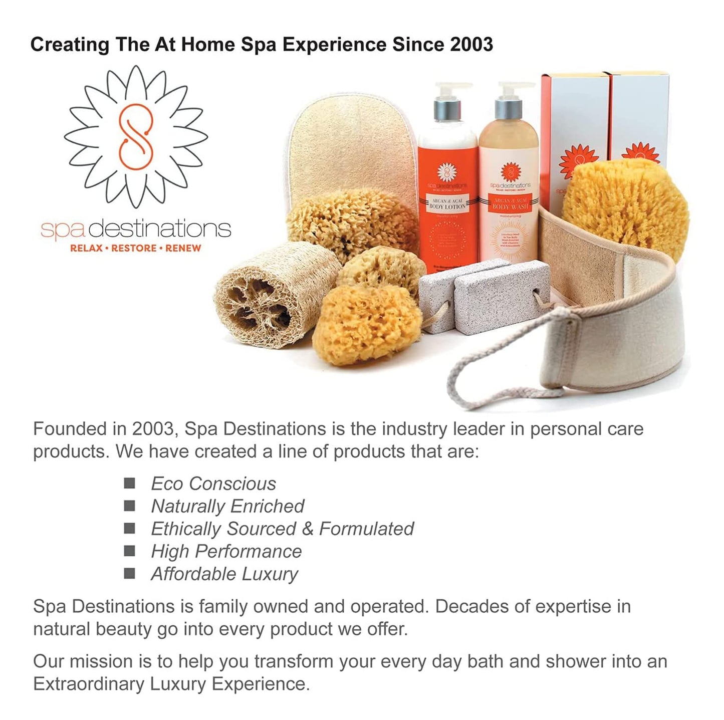 Spa Gift Set for Women "Beautiful Feet Gift Set" 7-piece Tropical Scent Gift Set with Body Wash, Body Lotion, Natural Loofah, and Pumice $71 Value