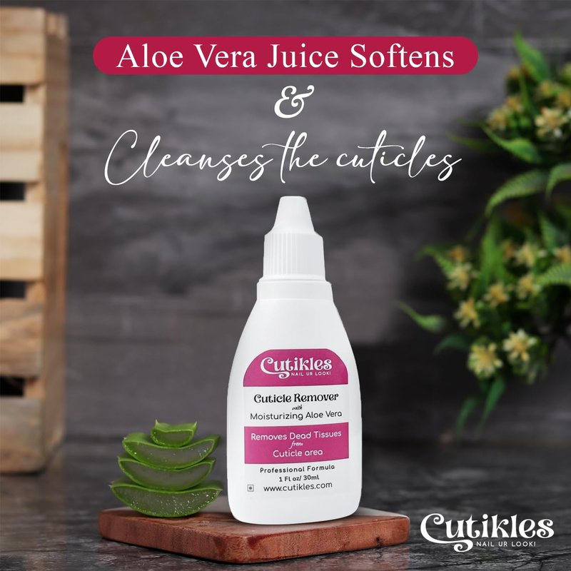 Cutikles Cuticle Remover Gel. Quick-Action, No-Spill Professional Gel Formula Removes Dead Tissues from Cuticle Area Instantly. Moisturizing Aloe Vera protects & hydrates nails - 1 Fl Oz