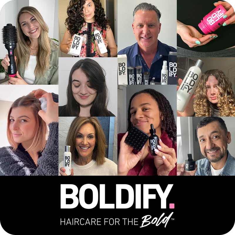 BOLDIFY Four Ended Hairline Powder Brush - Precision Hair Makeup Brush Set with Sponge Tip for Seamless Blending - Ideal as a Hair Concealer/Contour, Root Touch Up