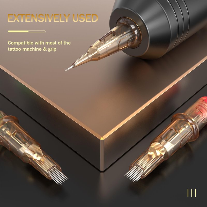 EZ Tattoo Cartridge Needles - 20Pcs #12 (13RM) Standard Curved/Round Magnum Disposable Tattoo Needles Cartridges for Rotary Tattoo Machine Pen Gun - V SELECT