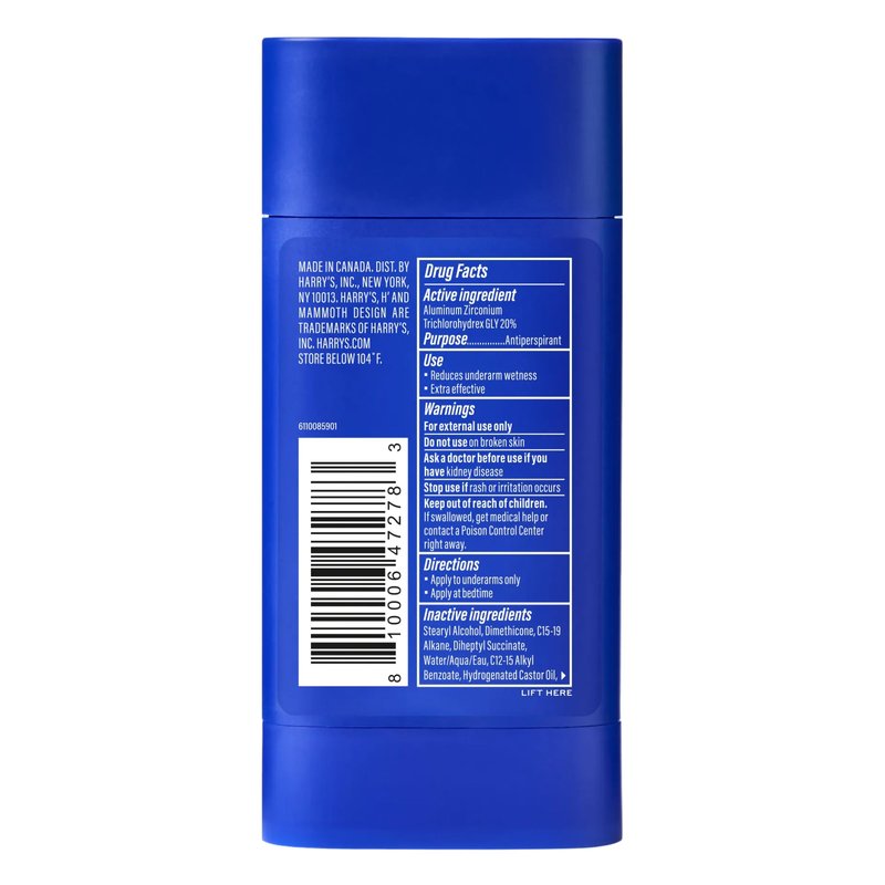 Harry's Extra-Strength Antiperspirant Deodorant, Sweat & Odor Control Antiperspirant for Men, Stone, 2.5 oz Pack of 3
