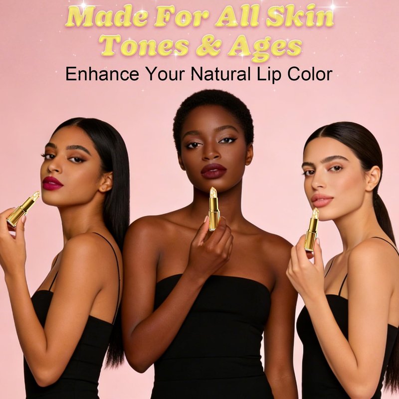 Josmon pH Adjusting Lipstick, Color Changing Lipstick, Clear Lip-stick That Changes Color, Long-Lasting Hydrating Shine Lip Balm, Non-Sticky Lip Gloss Stick, Suitable for All Skin Tones