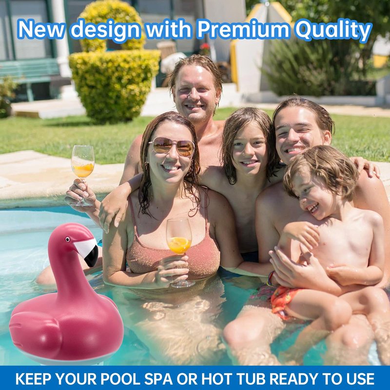 b&h Pool Chlorine Floater for 1" Tab ONLY, Mini Floating Chlorine Dispenser for Pools, Hot Tub, Premium Adjustable Floater - Suitable for Small & Large Pools (red)
