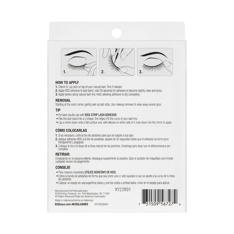 KISS So Wispy, False Eyelashes, 'Style #01', 14mm, Includes 5 Pairs Of Lashes, Easy to Apply, Reusable Lash Clusters