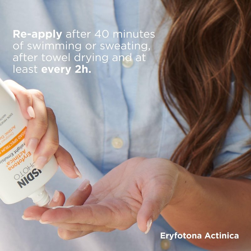 ISDIN Eryfotona Actinica SPF 50+ (3.4 Fl Oz) | Mineral Sunscreen for Face with Zinc Oxide | 100% Mineral UV Filters | No White Cast, Suitable for Sensitive Skin, Dermatologist Recommended