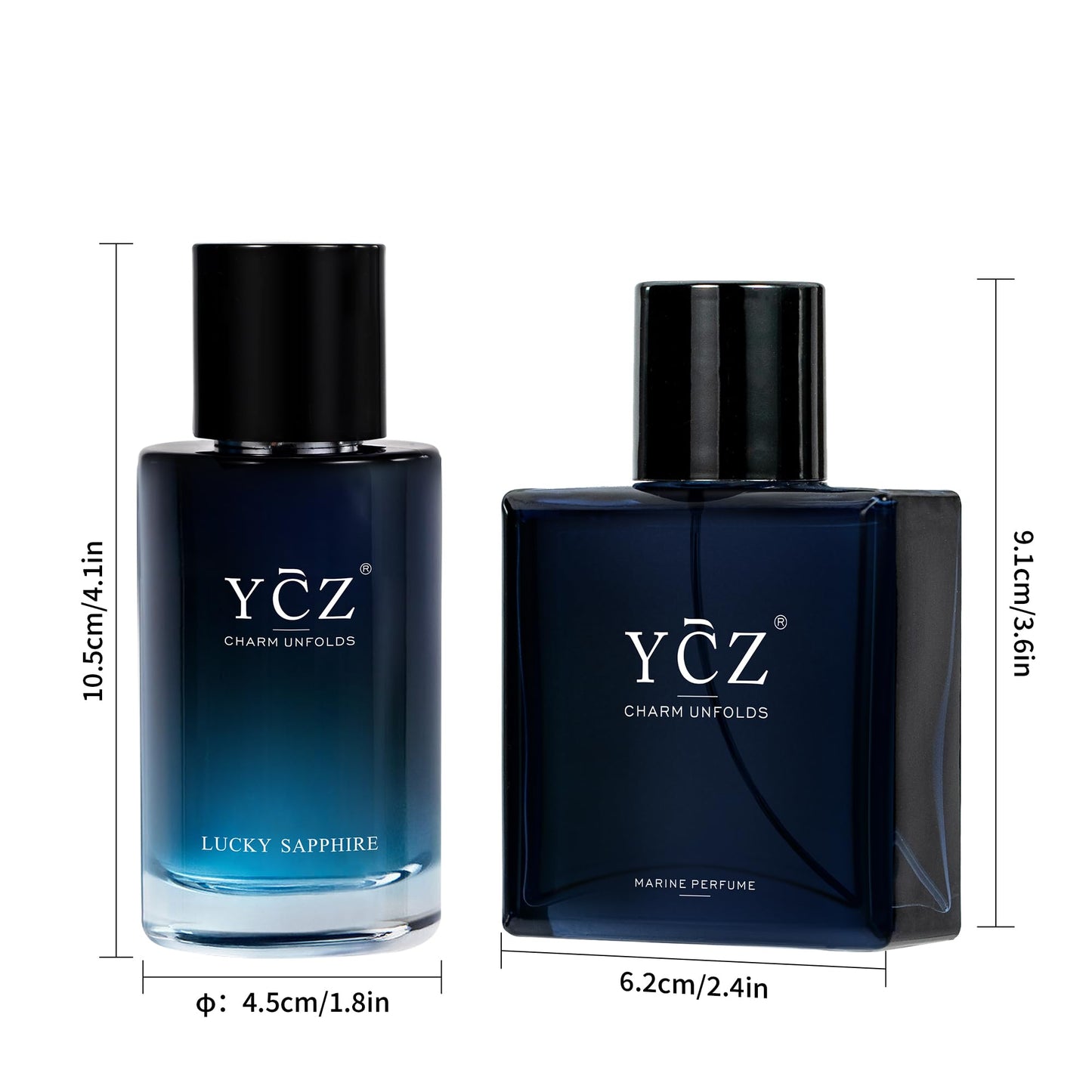 Ycz Eau de Parfum Ocean Savage Perfume Set, 1.7oz(50ml) Woody Citrus Scent and Sweet Flower Fruit Men Perfume, Highquality Long Lasting, Sleek Bottle Design, Christmas Gifts Ideal