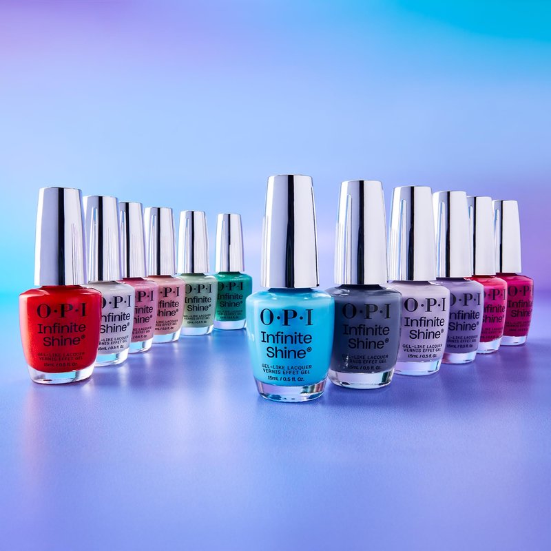 OPI Infinite Shine I’m Not Really an Influencer | Semi-Sheer Bright Neutral Pink Fuchsia with Glitter Long Wear Nail Polish | The New OPIcons Collection | Spring 2026