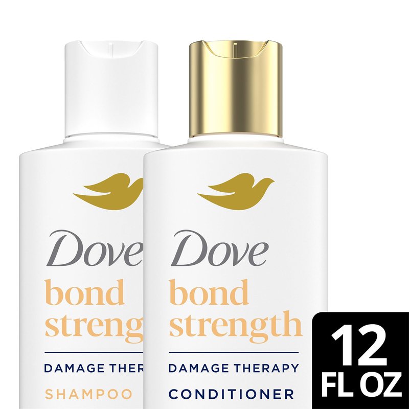 Dove Bond Strength Shampoo & Conditioner Set + Hair Mask Serum Bundle – Bond Repair Treatment for Damaged and Frizzy Hair (3 Piece Set)