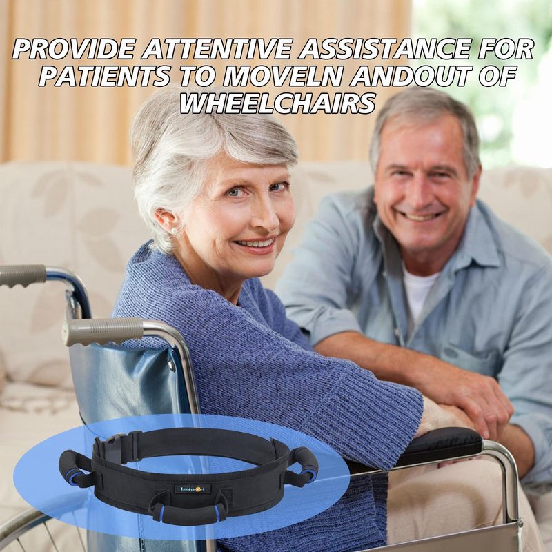 Gait Belt, Gait Belts for Seniors, Gait Belt with Handles, Gate Belts Medical for Elderly, Transfer Belt with Quick Release Buckle, Lift Belt for Physical Therapy, Safety Walking Belt for Elderly