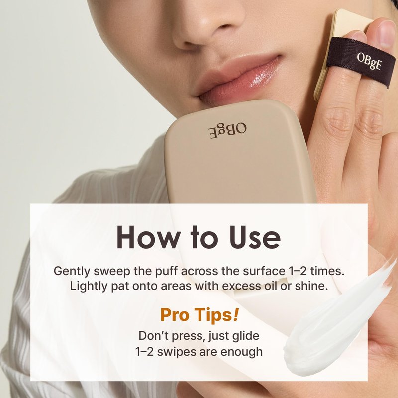 OBgE Oil Control Finisher - Bouncy Jelly Texture Sebum Control Powder, Matte Finish Face Powder for Oily Skin, Instant Pore Blur & Shine Control, Translucent Setting Powder, No Fallout, 0.17 oz