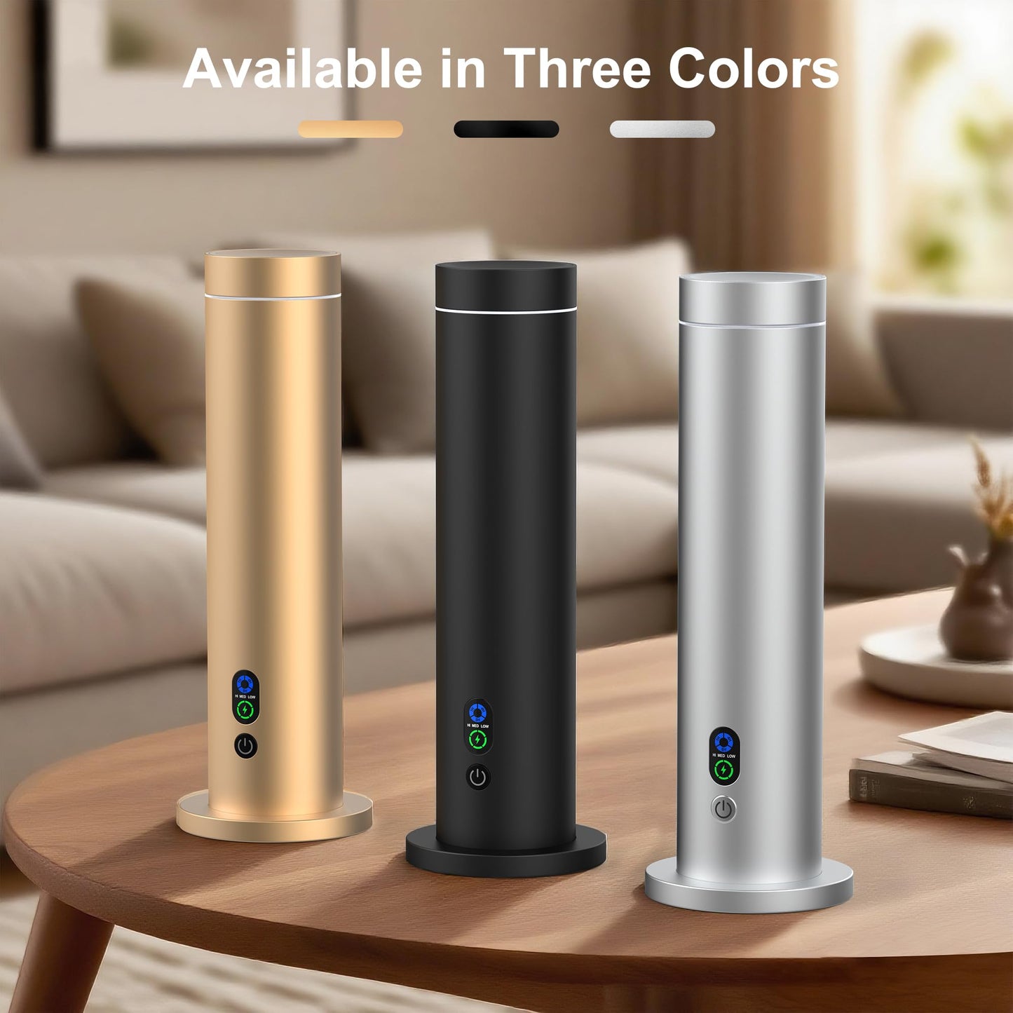 Waterless Diffuser, 1000 Sq.Ft Coverage, Essential Oil Diffuser– Plug-in Only, Remote Control, Adjustable Mist Mode, Mood Lights Aromatherapy Diffuser for Home, Large Room, Office, Hotel, Black