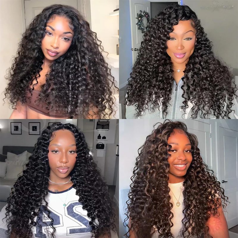 ISEE Half Wig - Human Hair Loose Deep Wave | 180% Density, Beginner-Friendly, 26 Inch