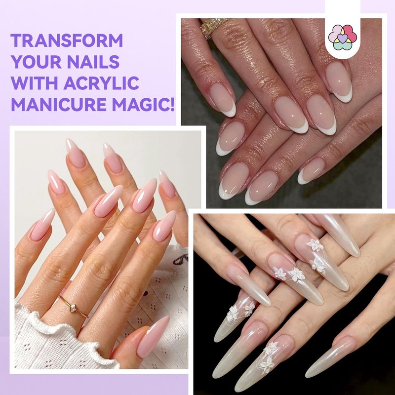 SAVILAND EMA Monomer Acrylic Nail Liquid: 8.12fl.oz Non-Yellowing Acrylic Liquid Monomer with Size 8,10,14 Nail Brushes for Acrylic Powder Application Beginner Nail Kit Home Nail Salon DIY