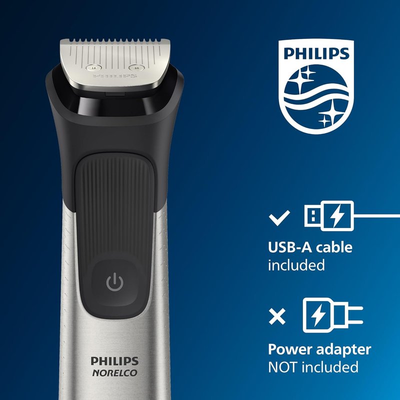 Philips Multigroom 9000 Series - All-in-One Men's Trimmer Kit | 23-Piece Grooming Set for Beard, Hair, Body & Face