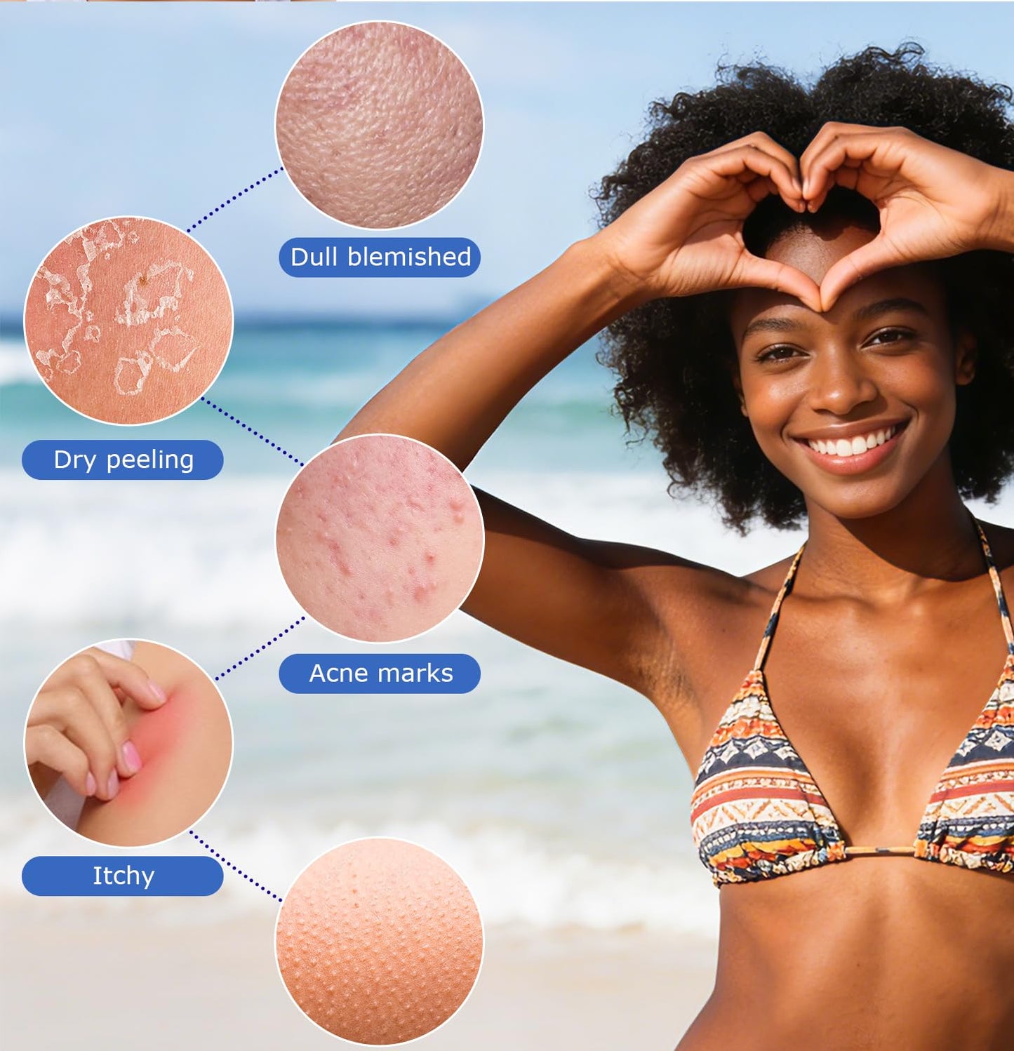 UJFQBH Authentic African Net Sponge - 2 Pcs Natural Exfoliating Net Scrubber, Gentle for Sensitive Skin, Deep Clean Body, Back & Legs, Fast Drying & Odor-Free(Rose Red & Purple)