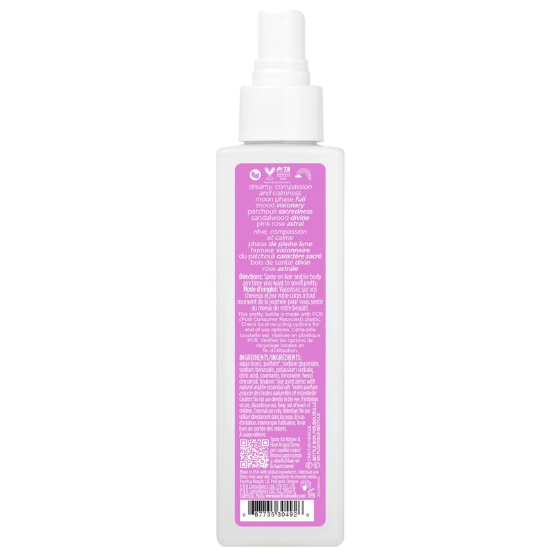 Pacifica Hair Perfume & Body Fragrance Spray Mist - Dream Moon with Vanilla, Almond & Spices – Alcohol-Free, Vegan & Cruelty-Free, 6.5 oz