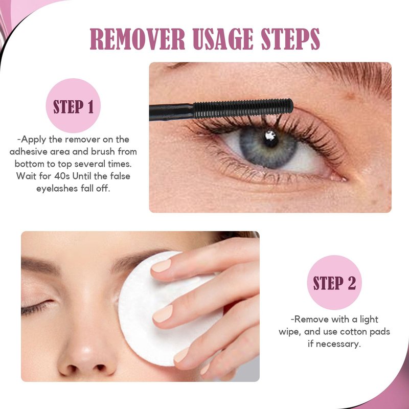LA MAESII Lash Remover for Lash Clusters 5ML DIY Eyelash Extension Remover Clear Remover Gentle Formula for Sensitive Eyes