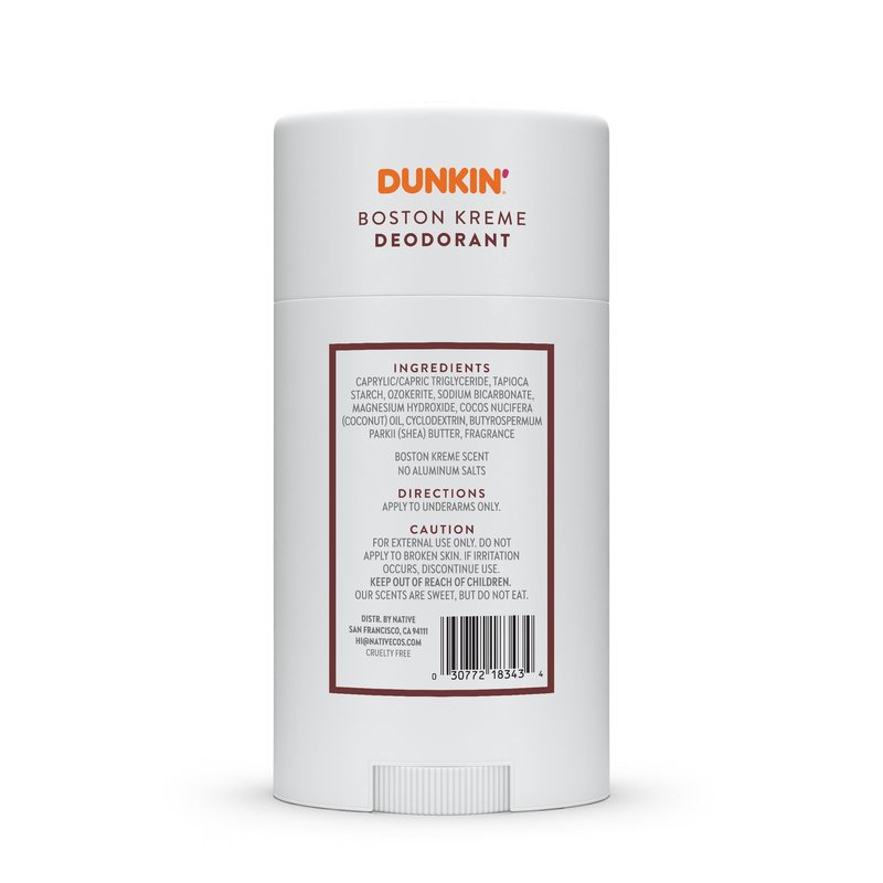 Native Deodorant | Limited Dunkin Donuts Edition | Aluminum Free with Baking Soda, Probiotics, Coconut Oil and Shea Butter | Boston Kreme 2.65oz