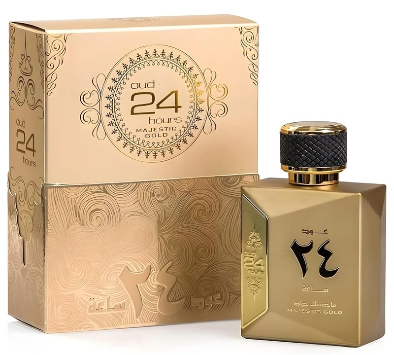 Ard Al Zaafaran Oud 24 Hours Majestic Gold Eau de Parfum Spray - Unisex, 3.4 Ounce | Long-Lasting Fragrance