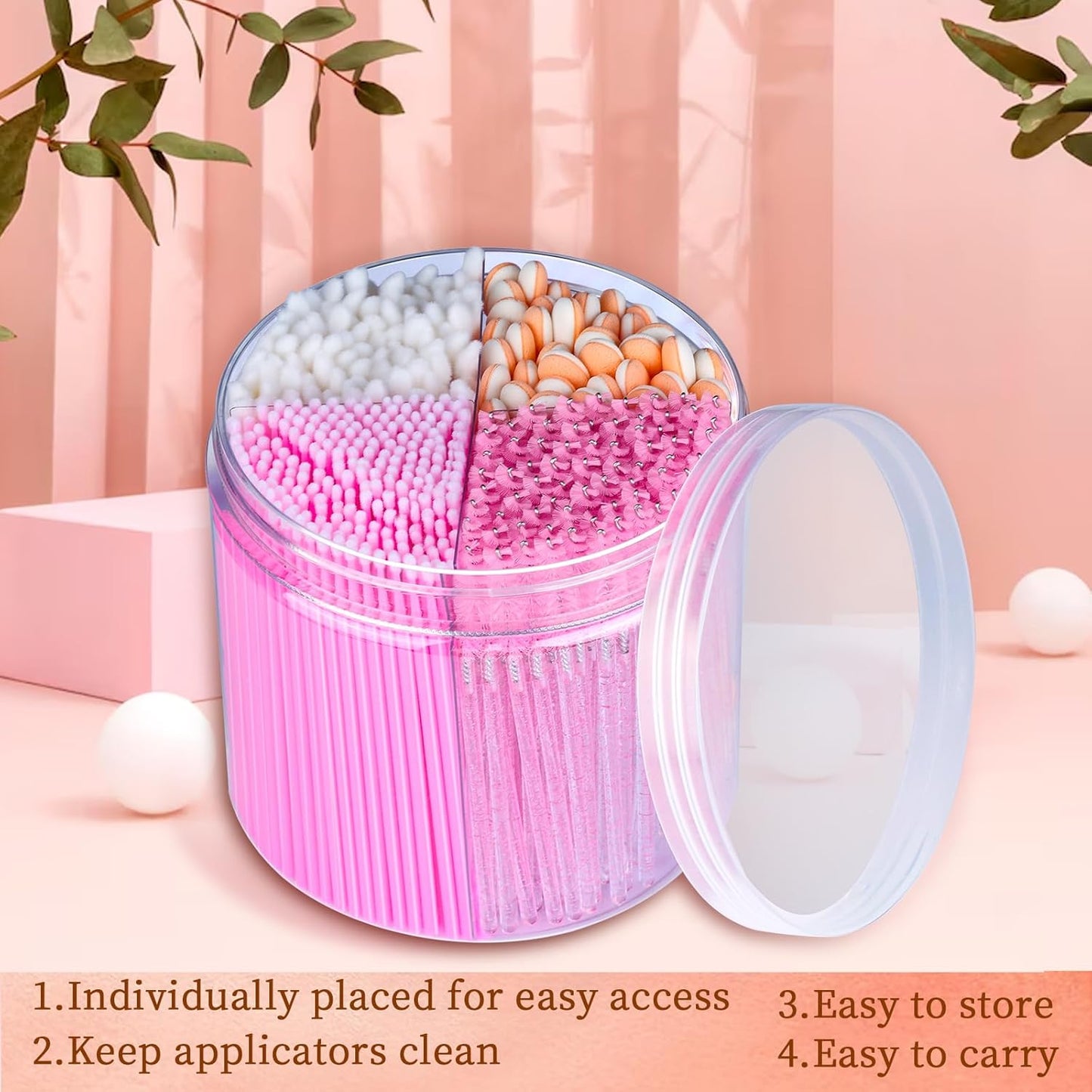 Teenitor Disposable Makeup Applicators Kit - 310PCS Mascara Wands, Eyeshadow & Lip Applicators | Essential Tools for Makeup Artists