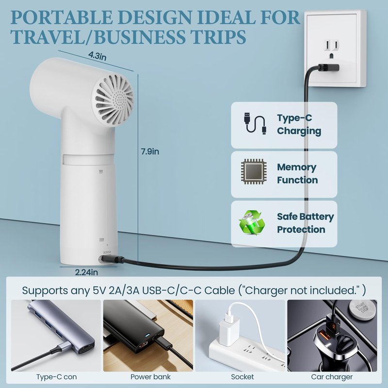 Bath Jet Spa, Rechargeable Bath Jet/Bubble Modes, Impact Force 65 kPA, Cordless Portable Mute Bathtub Accessories for Home Spa, Bathtub Jets for Tub Adjustable Speed Full-Body Relaxing (White)