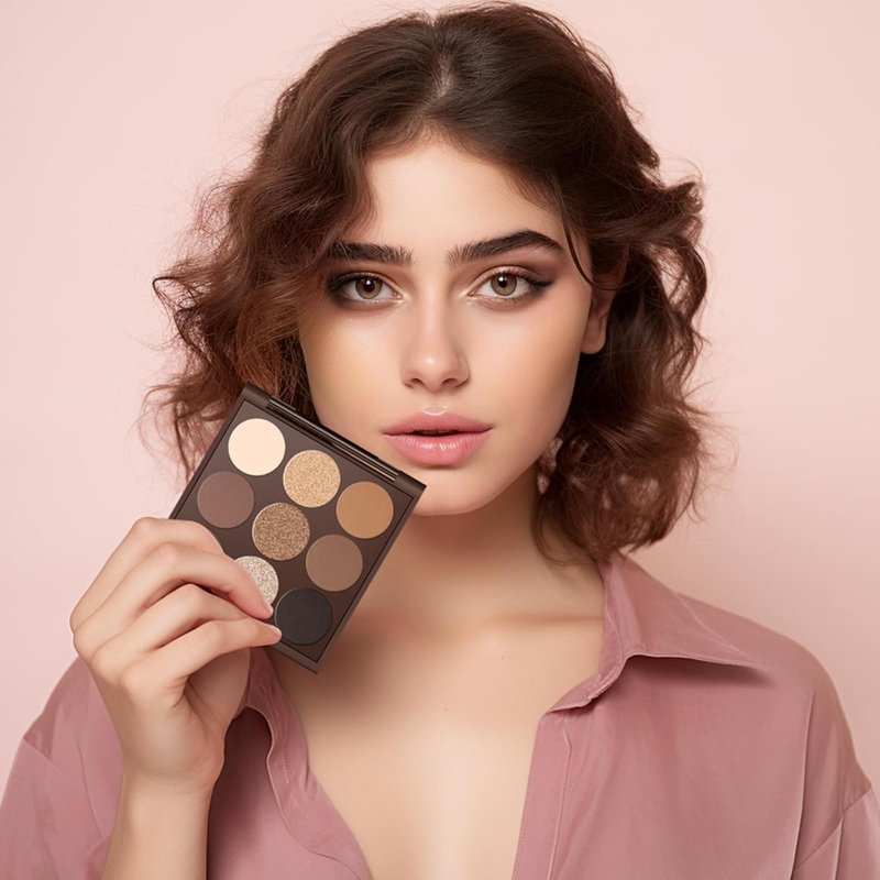 Neutral Eyeshadow Palette - Matte Vegan Makeup with Mirror | Long-Lasting Wear - 0.5oz (Autumn Sunshine)