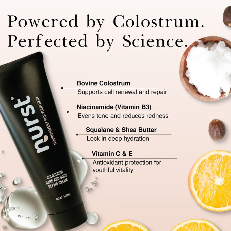 Nurst Colostrum Daily Face Moisturizer - Lightweight Hydrating Cream with Natural Citrus Scent - Daily Facial Moisturizer for All Skin Types - Niacinamide Hyaluronic Acid 0.5 Fl oz.