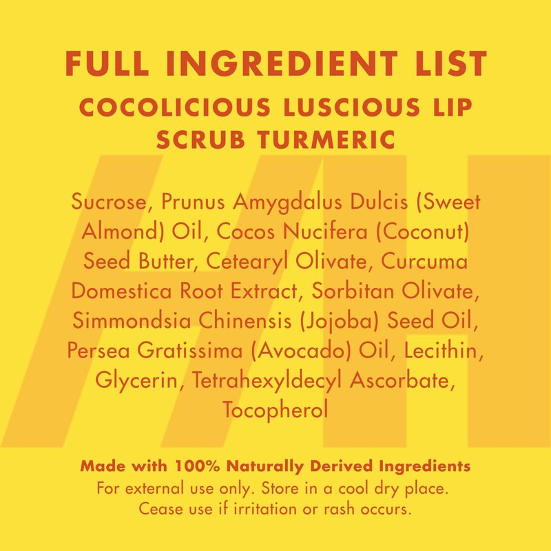 Handmade Heroes Turmeric Lip Scrub with Vitamin C – 100% Natural Vegan Exfoliant To Smooth Dark Dry Chapped & Smokers Lips – Deep Conditioning Sugar Polish Exfoliator Scrubber 1oz