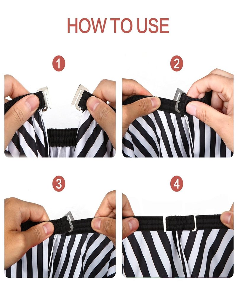 Professional Hair Cutting Cape - Large Salon Barber Cape with Neck Duster Brush | White & Black Stripes