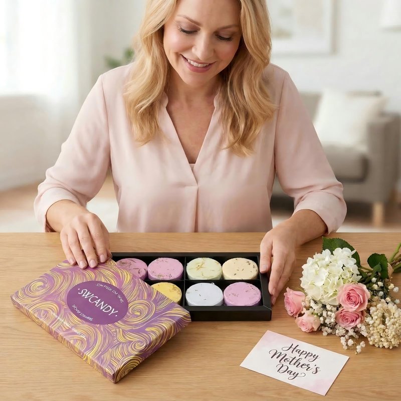 Shower Steamers Aromatherapy Birthday Gifts for Women - SWCANDY 8 Pcs Travel Essentials, Hotel Shower Spa Holidays Mom Wife Grandma Sister Her Self Care Relaxation with Natural Essential Oils Home