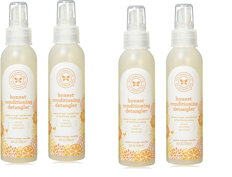 The Honest Company Conditioning Detangler, Leave-in Conditioner and Fortifying Spray - Sweet Orange Vanilla, 4 fl oz, 4 Bottles
