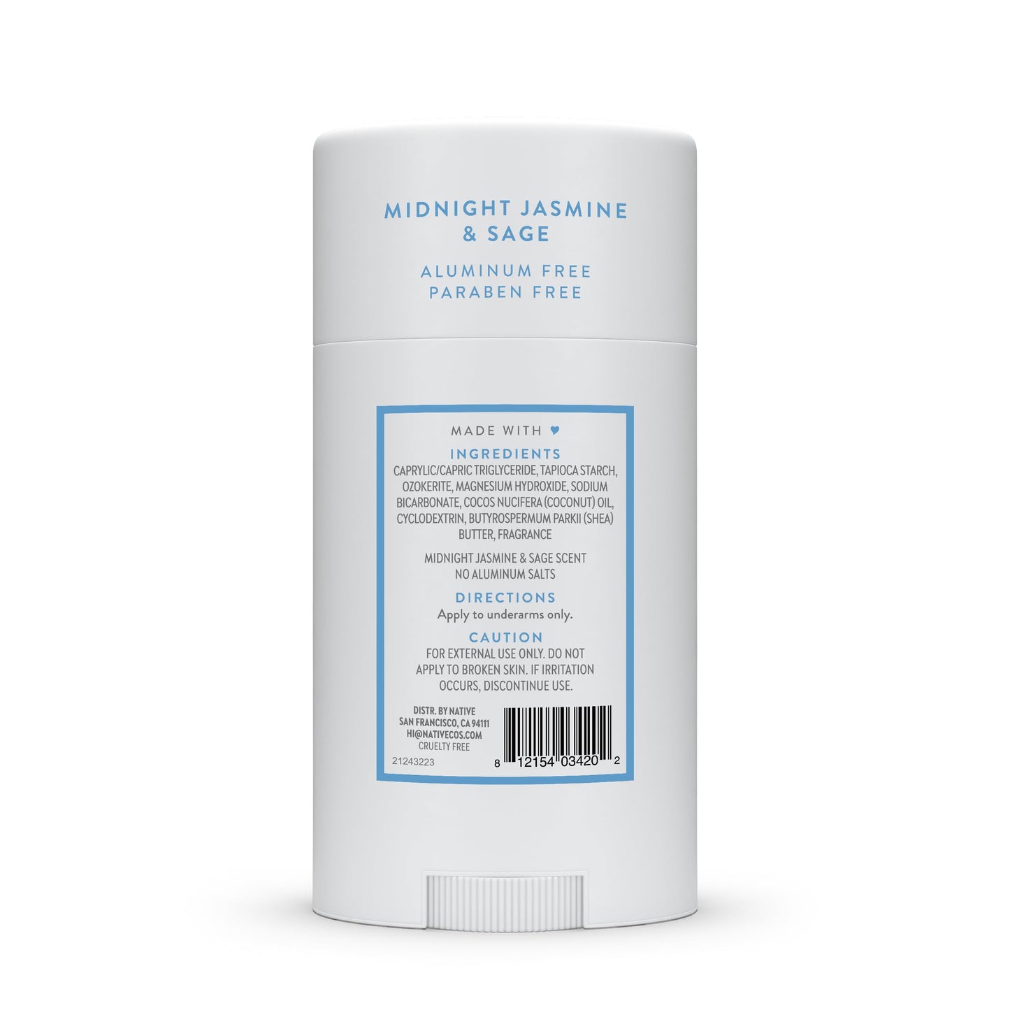 Native Deodorant Contains Naturally Derived Ingredients, 72 Hour Odor Control, Deodorant for Women and Men, Aluminum Free, Midnight Jasmine & Sage 2.65oz