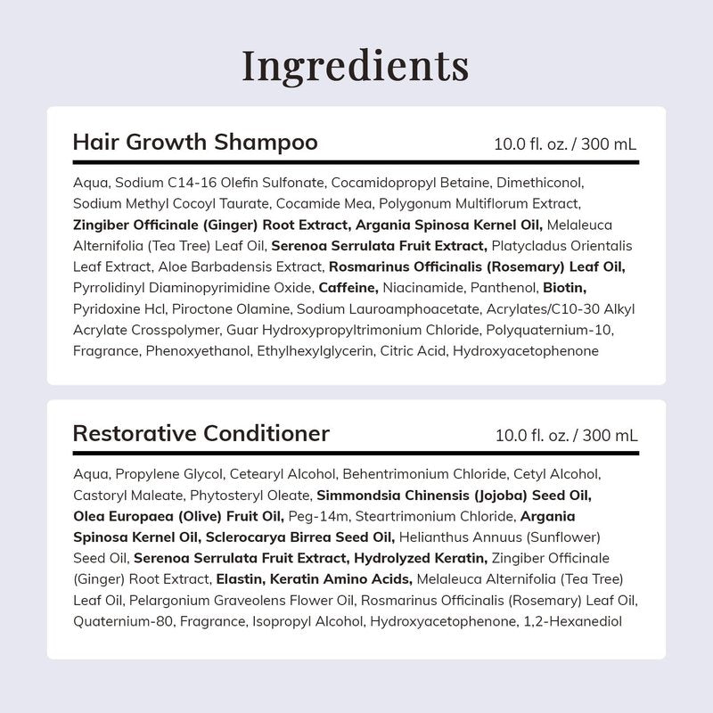 Hair Growth Shampoo and Conditioner Set - Rosemary & Biotin Shampoo and Conditioner for Hair Thickening - Botanical Boost for a Healthy Scalp, Hair Growth and Strengthen
