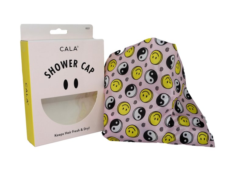 Cala Floral pink bouffant shower cap