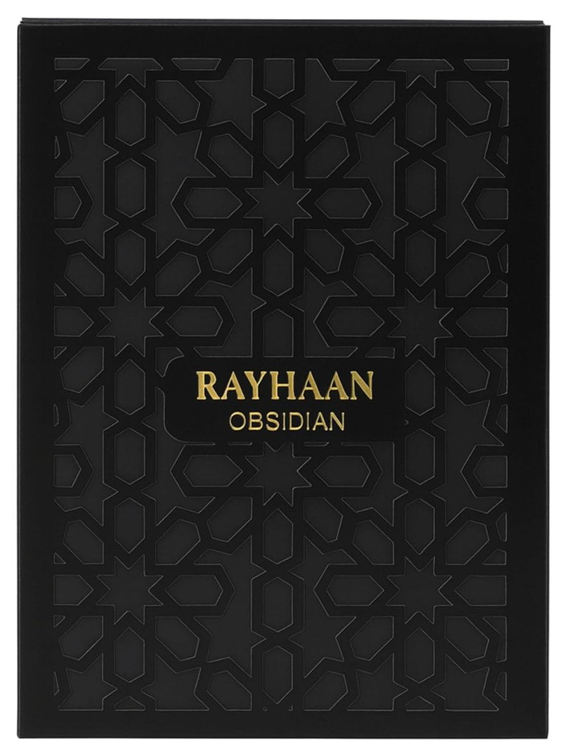 Rayhaan Obsidian Eau de Parfum - Long-Lasting Woody, Spicy & Amber Fragrance for Men | 3.4 Ounce