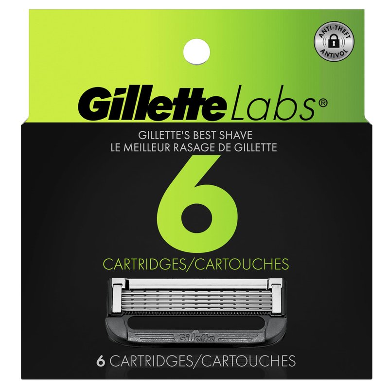 Gillette Labs Razor Blade Shaving Refills for Men, 6 count